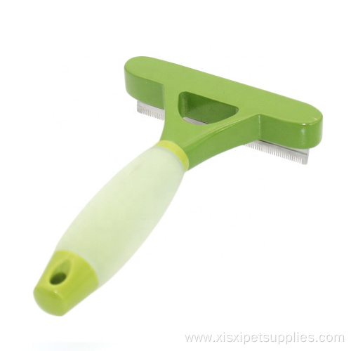 Handle Pet Deshedding Tool Remover Grooming Brush
